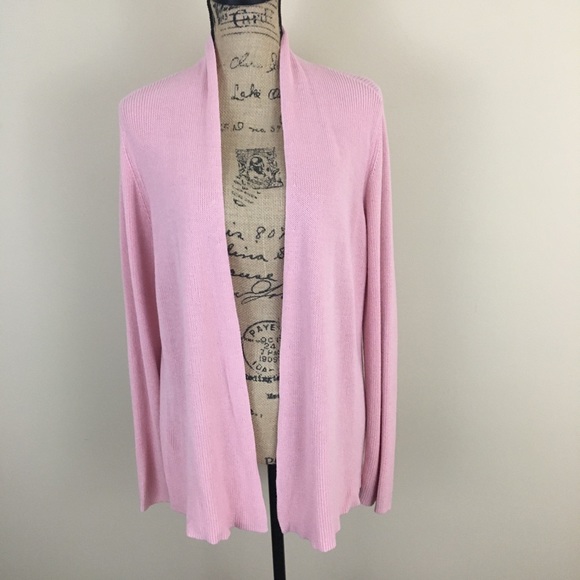 Eileen Fisher Sweaters - Eileen Fisher Pink Open Front Cardigan Large